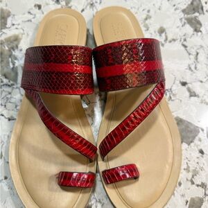 Franco Sarto Red Sandals Chic and Comfortable